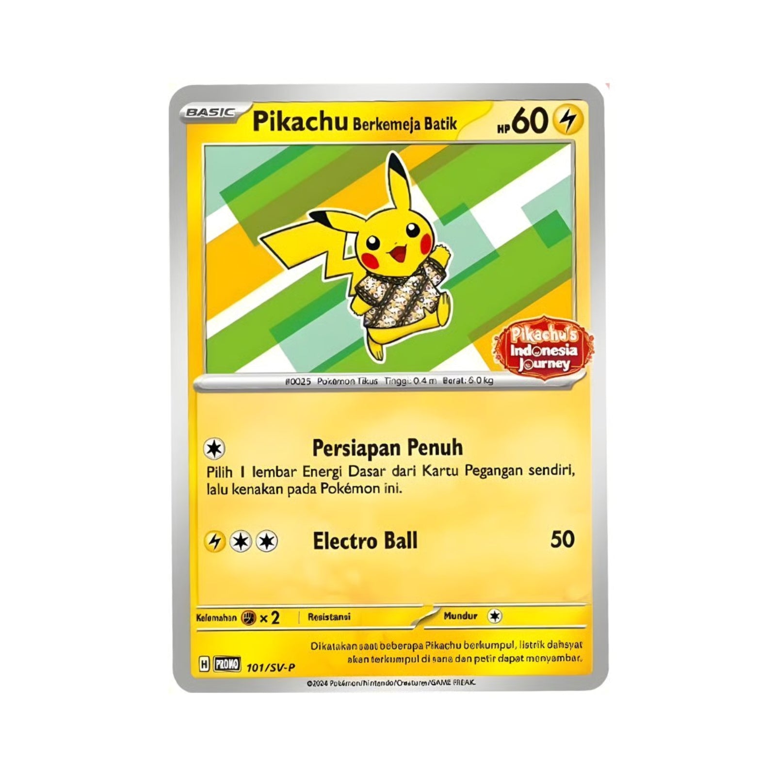 Pokemon- Pikachu Berkemeja Batik Shirt Promo 101/SV-P (Indonesian)