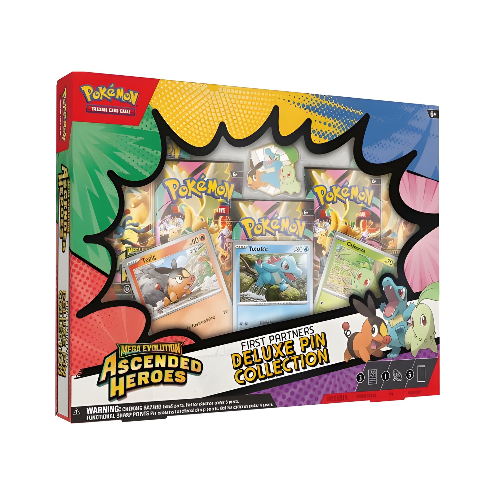 Pokemon Mega Evolution- Ascended Heroes First Partners Deluxe Pin Collection